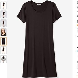 Daily Ritual black scoop neck tshirt dress XS